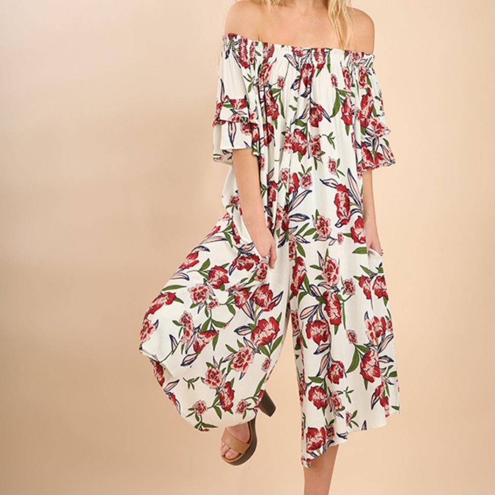 UMGEE Off shoulder Floral Jumpsuit